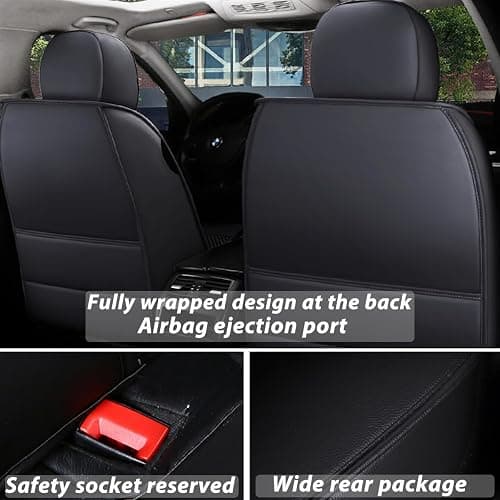WeArkoTac 5 Seat Covers for Toyota Highlander 2010-2026 Leather Waterproof Breathable Car Seat Covers, Interior Accessories Seat Cover Cushion Airbag Compatible (Brown, Standard) thumbnail 6