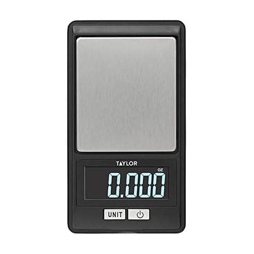 Taylor High Precision Digital Food Portion Scale – 16 oz/500 g Capacity, Compact Kitchen Scale for Portion Control, Meal Prep & Travel, Includes Protective Snap-On Cover for Storage (Black) - Image 1