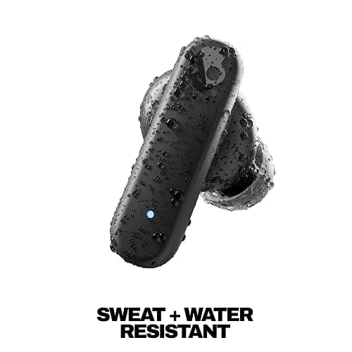 Skullcandy Smokin’ Buds Wireless Earbuds, Bluetooth Headphones, Noise Isolating Fit, Up to 20 Hours Battery, IPX4 Sweat and Water Resistant, Microphone for iPhone Android - True Black thumbnail 4