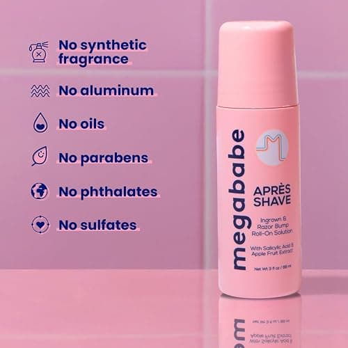 Megababe Après Shave | Post-Shave & Waxing | Ingrown Hair & Razor Bump Roll-On Treatment for Women | Bikini, Armpits & Legs (3.0 fl oz) thumbnail 7