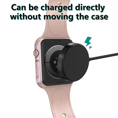 Bigqin 5 Pièces Coque Compatible avec Apple Watch Series 6/5/4 SE/SE2/SE3 44mm, Film Protection d'écran Trempé Coque, Protection Complète Anti-rayures,Transparent, Noir, Argent, Rose, Officiel thumbnail 4