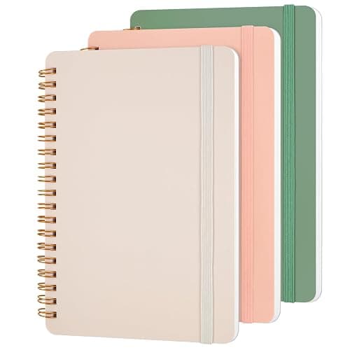 1. Utron 3 PCS Small Spiral Notebook 5x7, Notebooks for Note Taking, Morandi Spiral Journal Notebook, Work Notebook Small Notebooks 5x7 with Strap, Cute Notebooks for Women 70 Sheets/Note Books - Image 1