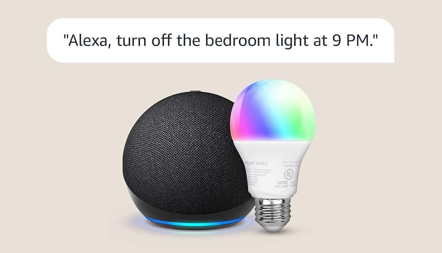 Echo Dot with Amazon Basics Smart Color Bulb thumbnail 7