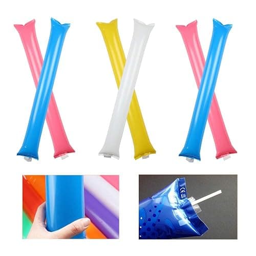 Creatyi 40 PCS Thicken Bam Bam Thunder Sticks Cheering Sticks Cheerleading Cheering Sticks for Sports Cheers Ball Dance Basketball Football Noisemakers thumbnail 3