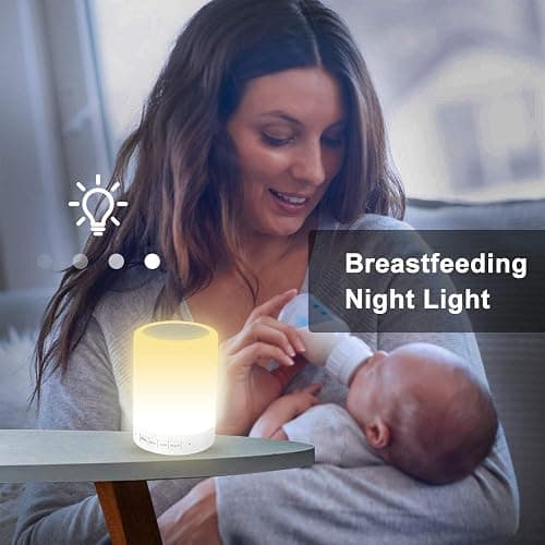 Elecstars Touch Bedside Lamp - with Bluetooth Speaker, Dimmable Color Night Light, Outdoor Table Lamp with Smart Touch Control, Best Gift for Men Women Teens Kids Children Sleeping Aid thumbnail 5