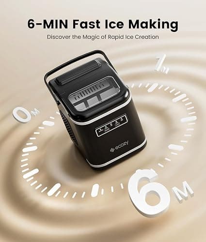 ecozy Smart Ice Makers Countertop, Portable Ice Maker with App Remote & Voice Control, 9 Bullet Ice Cubes in 6 Mins, 26lbs/24Hrs, Self-Cleaning, Quiet Ice Maker Machine for Home Kitchen Office RV thumbnail 4