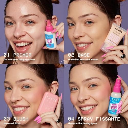 NYX Professional Makeup Gripping Primer, Per Tutti i Tipi di Pelle, Azione Idratante e Grip, Pelle idratata fino a 24H, Con Sciroppo d'Acero e Acido Poliglutammico, The Face Glue, 35 ml thumbnail 7