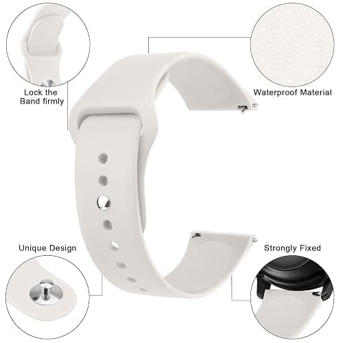 Meliya 20mm 22mm Quick Release Watch Band Soft Silicone Breathable Replacment Sport Watch Straps for Women Men thumbnail 2