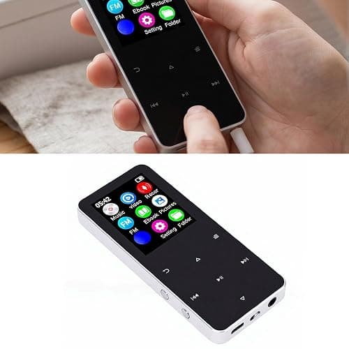 YUEHISY 1.8" LCD MP3 Player, Bluetooth Music Player, HiFi Lossless, FM Radio, Voice Recorder, Expandable 128GB for Sports Gym Travel Gift (Silver) thumbnail 3
