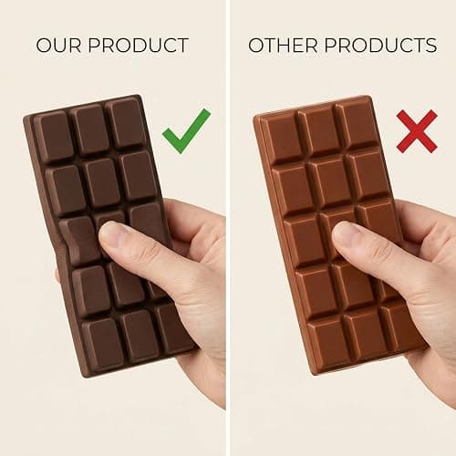 2Pcs Chocolate Squishy, Slow Rising for Sensory Quiet and Focus Support, Portable with Soft Feel and Realistic Design, Suitable for Study thumbnail 6
