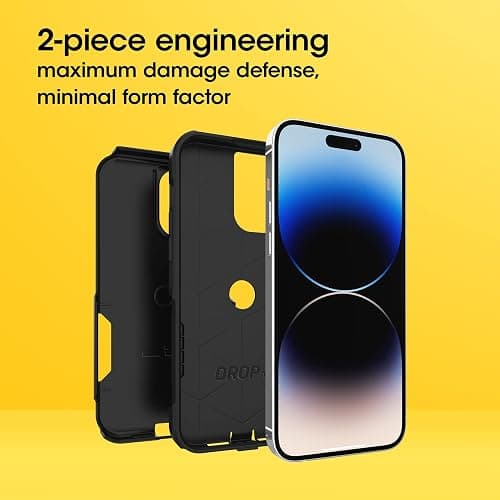 OtterBox iPhone 14 Pro Max (ONLY) Commuter Series Case - Black, Slim & Tough, Pocket-Friendly, with Port Protection thumbnail 4
