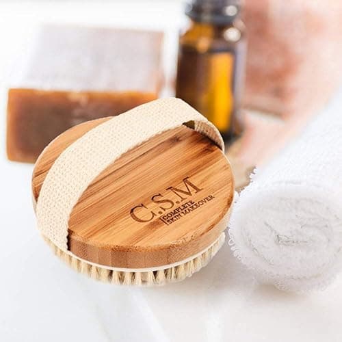 CSM Dry Brushing Body Brush for Lymphatic Drainage - Natural Boar Bristle Exfoliating Brush Set with Face Brush for Cellulite, Circulation & Glowing Skin thumbnail 8
