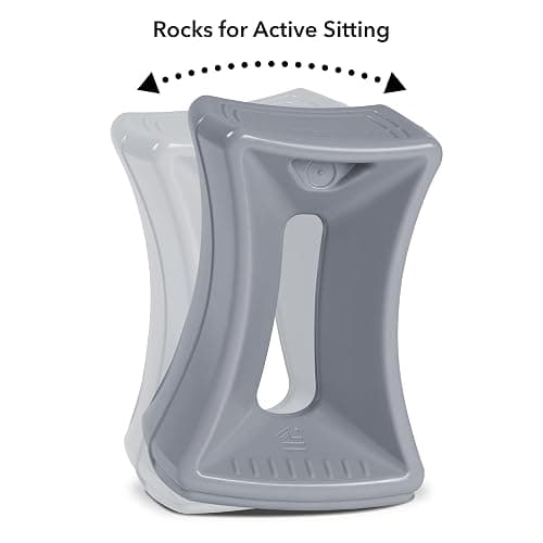 Simplay3 Active America Fit Balance Chair, 20" Stool for Adults and Teens- Ergonomic Office Desk Chair with Rock, Wobble, Tilt Motion for Learning, Work and Study, Steel Grey thumbnail 6