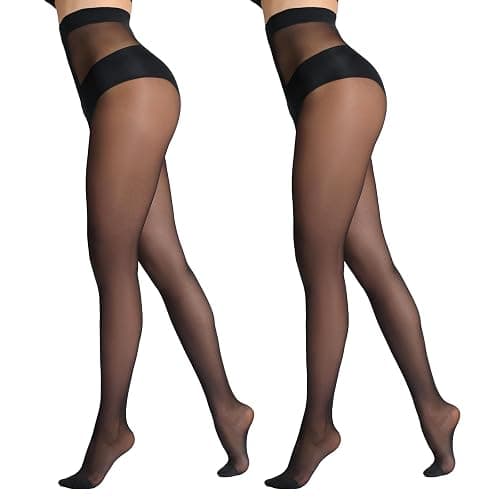 DancMolly Sheer to Waist Control Top Pantyhose, 2 Pairs Women's Tights T-Crotch, Everyday Office Wear, Medias de Mujer - Image 1