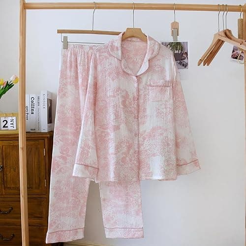 Vhitler Linen Set Coquette Womens Pajamas Set Summer Lounge Sets for Women Old Money Aesthetic thumbnail 6