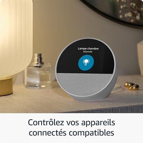 Amazon Echo Spot (Nouvelle génération) | Réveil connecté avec un son de qualité et Alexa | Noir thumbnail 5