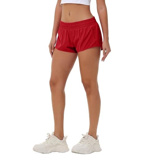 Aurefin Lightweight Athletic Shorts for Women, Quick Dry Running Shorts with Zip Pocket and Liner Womens Gym Workout Shorts thumbnail 5