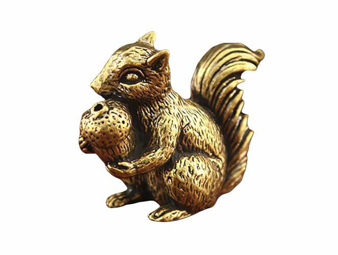 Gold Squirrel Statue - Image 1