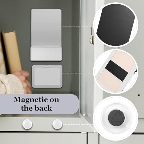 Fuyoooo 5 Pcs Magnetic Locker Accessories Organizer Kit, Classic, White thumbnail 4