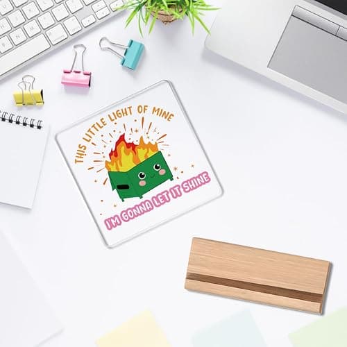 Dumpster Fire Desk Decor & Accessories - Funny Office Decor, Acrylic Plaque for Home/Office Tabletop Shelf, Humor Office Gifts for Coworkers Women Men Boss Friend (Boss Day Work Appreciation) thumbnail 4