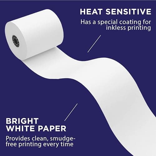 Thermal Paper for Clover POS (Clover Station Thermal Printer) by Paper Planet | Credit Card Receipt Rolls for C500 C501 C503 C100 P100 | 20 Rolls thumbnail 6