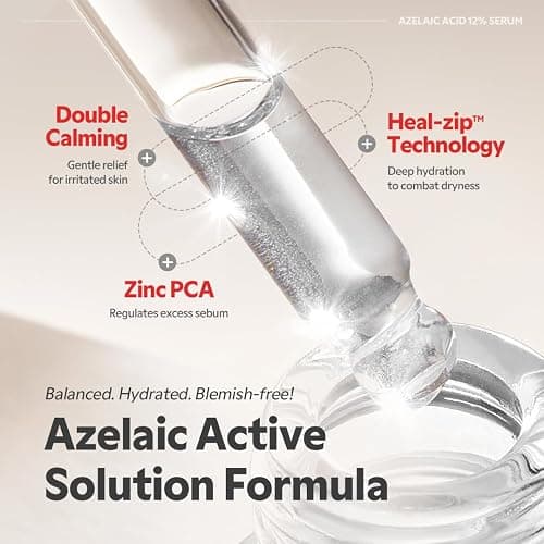 TIRTIR Azelaic Acid 12% Serum for Blemish-Prone Skin - Lightweight Hydrating Formula with Zinc PCA & Hyal-ZIP, Non-Comedogenic, Fragrance-Free, 30ml / 1.01 Fl Oz thumbnail 4
