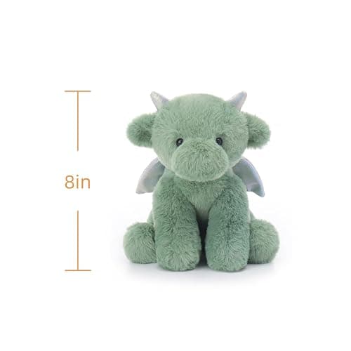 Apricot Lamb Grass Green Dragon Soft Stuffed Animals Plush Toys 8'' thumbnail 3