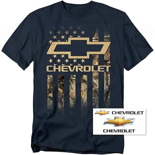 Popfunk Chevy Camo Flag T-Shirt - Small - Camo Flag, Navy thumbnail 2