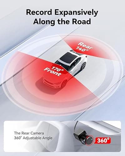REDTIGER Dash Cam Front Rear, 4K/2.5K Full HD Dash Camera for Cars, Included 32GB Card, Built-in Wi-Fi GPS, 3.16” IPS Screen, Night Vision, 170°Wide Angle, WDR, 24H Parking Mode(F7NP) thumbnail 3