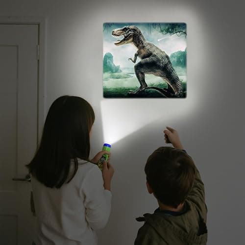 Pup Go Dinosaur Projector Flashlight for Kids Ages 3+, Early and Stocking Stuffers for Boys, 3 Discs 24 Images, Cool Dinosaurs Toys, Dinosaur Kids Flashlight, Night Light Projector thumbnail 2