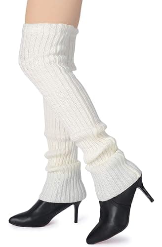 Pareberry Women's Winter Over Knee High Footless Socks Knit Warm Long Leg Warmers thumbnail 9