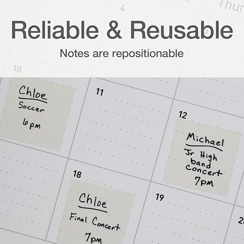 Redi-Tag Translucent Sticky Notes, Transparent Self-Stick Notes, 3" x 3", 4 Pads, 50 Notes Per Pad, 200 Sheets (1006596) thumbnail 6