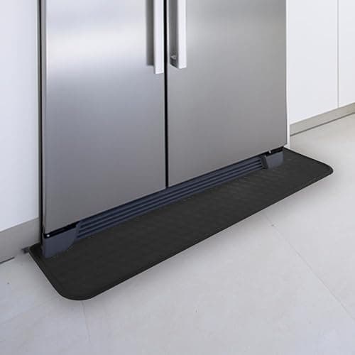 GMATCHUP Refrigerator Mat, Washing Machine Spill Liner, Drip Tray and Leak Catcher Mat, Fridge Mat Prevent Water Leakage and Floor Damage from Elecrical Equipment Heavy Duty 37.5'' x 8.5'' Black thumbnail 9