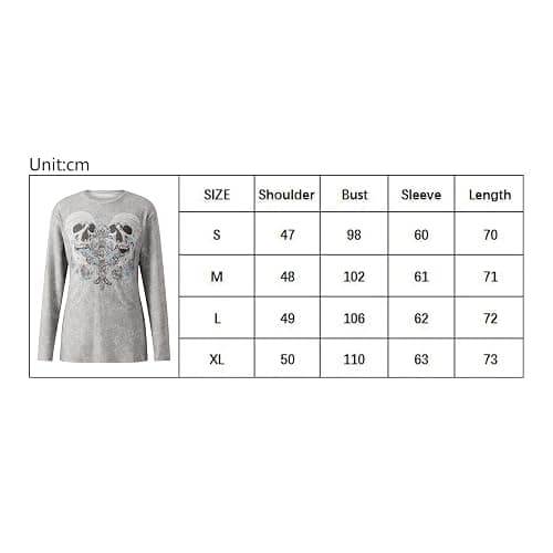 Grunge Gothic Clothes for Women Graphic Tees Y2k Fairy Long Sleeve Tops 2000s Baggy T-Shirts Emo Aesthetic Clothes thumbnail 5