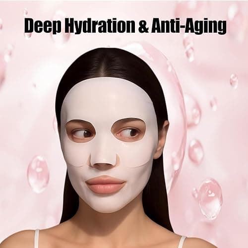 YZ&YL Collagen Face Mask, Bio Collagen Real Deep Mask Overnight for Glass Skin Glow, Elasticity, Lifting and Firming, Reduce Wrinkles, Pore Minimizing, After Sun Care, Travel Essentials, 34g x 5pcs thumbnail 2