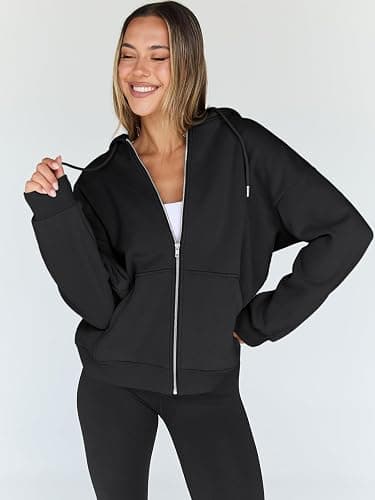 Trendy Queen Womens Zip Up Hoodies 2026 Oversized Sweatshirt thumbnail 2