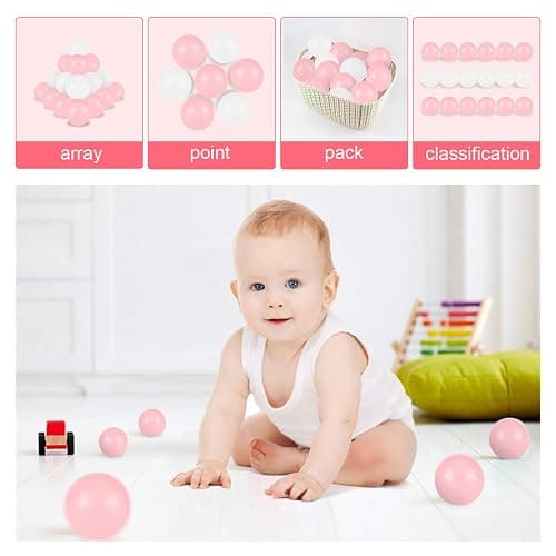 TRENDBOX Ball Pit Balls Plastic Balls for Ball Pit Pool Playpen Babies Kids Children Birthday Parties thumbnail 7