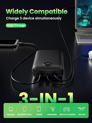 Power Bank Fast Charging 50000mAh 22.5W Portable Charger USB C Quick Charge with 3 Outputs & 2 Inputs LED Display Huge Capacity External Battery Pack for iPhone, Samsung, iPad etc thumbnail 6