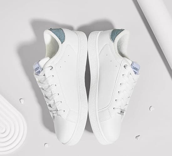 LUCKY STEP Women's Fashion Star Sneaker Lace Up Low Top Comfortable Cushioned Walking Shoes thumbnail 3