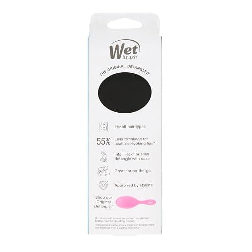 Wet Brush Mini Detangler Hair Brush, Black Frost, Detangling Travel Hairbrush, Ultra-Soft IntelliFlex Bristles Glide Through Tangles with Ease, Pain-Free, All Hair Types thumbnail 12