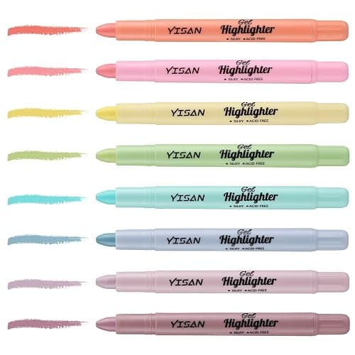 YISAN Bible Highlighters, Bible Marker Pens, Pastel Bible Highlighters, Marker Pens Set, 8 Colours, 70641 thumbnail 2