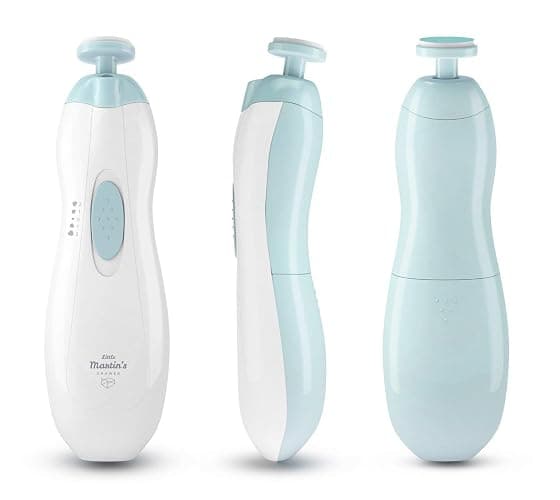 Little Martin’s Drawer Baby Nail Trimmer File with Light - Safe Electric Nail Clippers Kit for Newborn Infant Toddler Kids Toes and Fingernails - Care, Polish and Trim - Battery Operated (AA), Blue thumbnail 3
