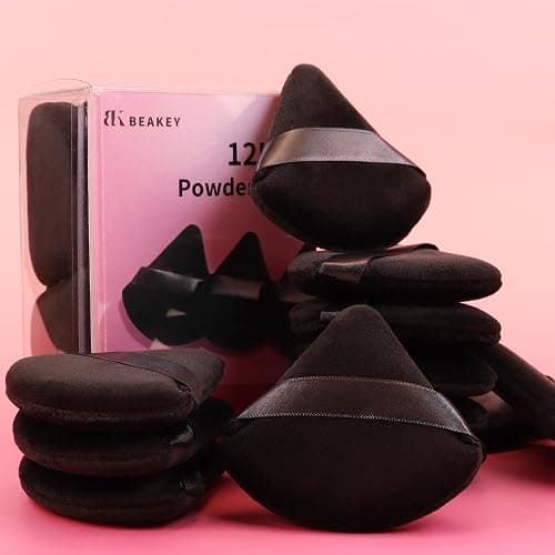 BEAKEY 12pcs Powder Puffs for Face Powder Triangle Powder Puff for Loose and Cosmetic Foundation, Makeup Puff for Contouring, Cloud Kiss Beauty Makeup Tools, Stocking Stuffers for Women thumbnail 7