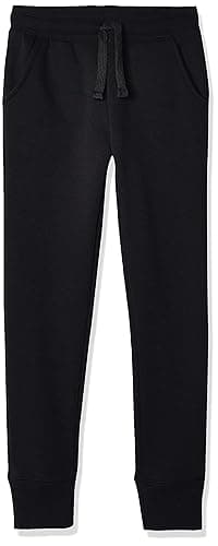Amazon Essentials Girls and Toddlers' Sweatpants, Multipacks - Medium - Black - 1