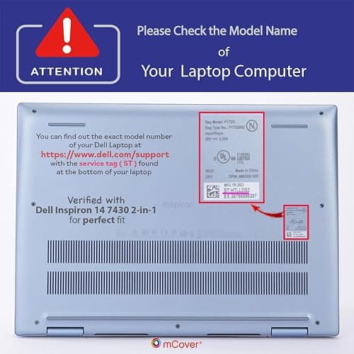mCover Case ONLY Compatible with 2023～2024 14" Dell Inspiron 7430/7435 / 7440/7445 2-in-1 Windows Notebook Computer (NOT Fitting Any Other Dell Models) - Pink thumbnail 4