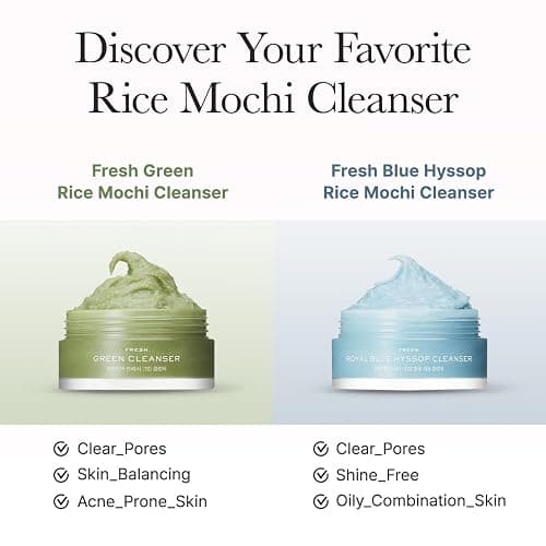 Arencia Rice Mochi Facial Cleanser Gift Set, 6 Varieties, 0.52 oz each - travel size, Korean skin care, holiday gift set, Stocking stuffers thumbnail 2