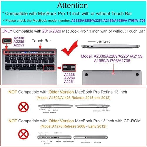 MINGDAO Compatible with MacBook Pro 13 inch, Hard Protective Shell with Keyboard Cover (M1 A2338 A2289 A2251 A2159 A1989 A1706 A1708, 2016-2020 Release) - Paris Eiffel Tower - MC8377 thumbnail 3