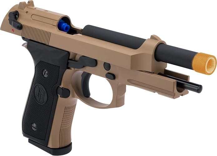 Evike Airsoft - KJW Metal M9A1 Gas Blowback Airsoft Pistol (Color: Tan) thumbnail 5