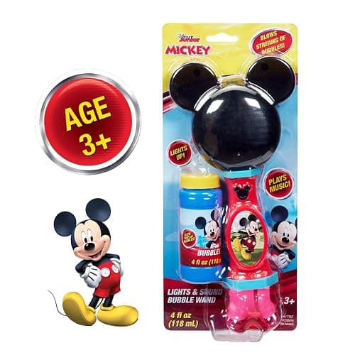 Little Kids Disney Mickey Mouse Light and Sound Musical Bubble Wand, Includes Bubble Solution, Multi (20511) thumbnail 7
