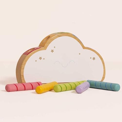 Le Toy Van PL133 Wooden Educational Petilou Rainbow Cloud Pop Press and Release Baby Sensory Montessori Toddler Learning Toy-Suitable for 18+ Months thumbnail 6